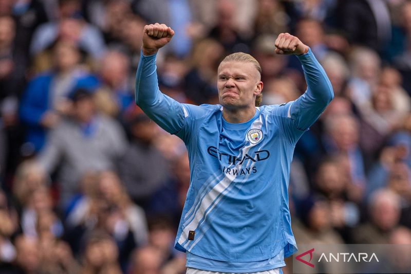 Gol perdana Erling Haaland bawa Manchester City raih kemenangan atas Everton