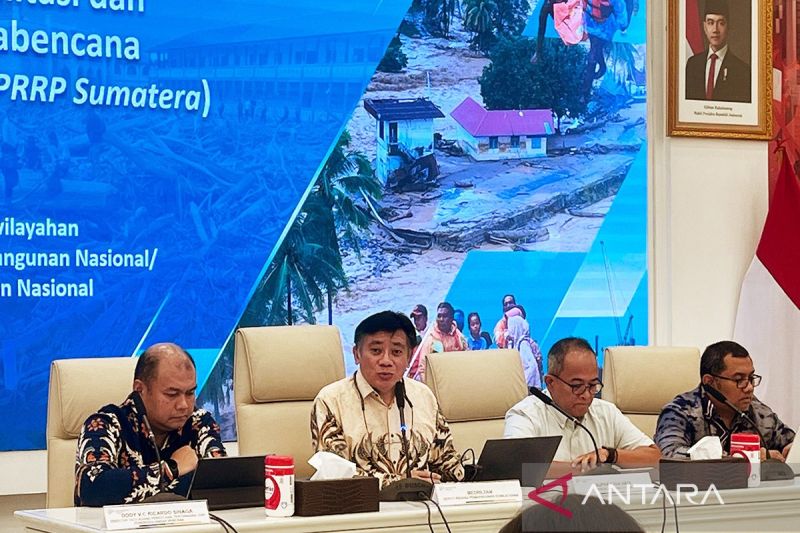 Bappenas: Biaya rehab-rekon pasca bencana Sumatera Rp56,3 triliun