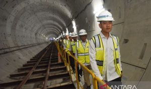 Wapres Gibran tinjau progres MRT Harmoni-Sawah Besar